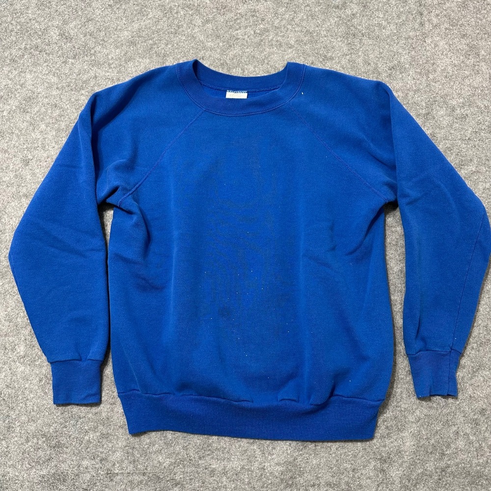 Vintage Pannill 80s Sweatshirt Mens XL Blank Raglan Crewneck USA Made Pullover